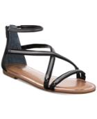 Bar Iii Victoria Strappy Flat Sandals, Created For Macy's Women's Shoes