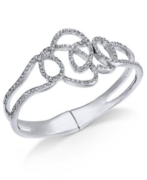I.n.c. Silver-tone Pave Tangle Bangle Bracelet, Created For Macy's