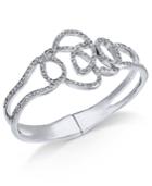 I.n.c. Silver-tone Pave Tangle Bangle Bracelet, Created For Macy's