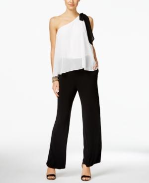 Inc International Concepts One-shoulder Colorblocked Jumpsuit, Only At Macy's
