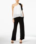 Inc International Concepts One-shoulder Colorblocked Jumpsuit, Only At Macy's