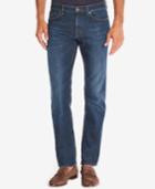 Boss Men's Regular/classic-fit Dark Wash Whiskered Jeans