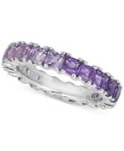 Amethyst (1-1/2 Ct. T.w.) & Pink Amethyst (1-1/4 Ct. T.w.) Princess Band In Sterling Silver