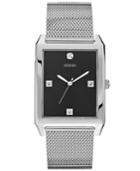 Guess Watch, Men's Diamond Accent Stainless Steel Mesh Bracelet 40x35mm U0279g1
