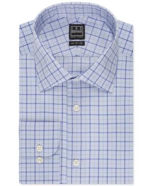 Ike Behar Blue Multi-check Dress Shirt