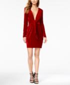 Minkpink Velvet Faux-wrap Dress