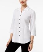 Jm Collection Textured Back-button Shirt, Created For Macy's
