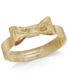 Kate Spade New York Gold-tone Engraved Bow Bangle Bracelet
