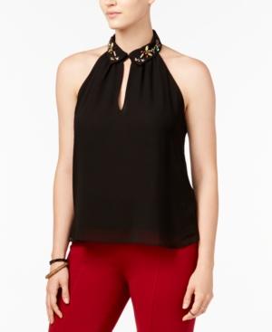Xoxo Juniors' Embellished T-back Top