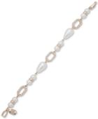 Ivanka Trump Gold-tone Imitation Pearl & Cluster Link Bracelet
