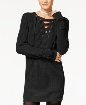 Polly & Esther Juniors' Lace-up Tunic Sweater