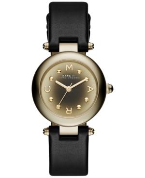 Marc By Marc Jacobs Women's Dotty Black Leather Strap Watch 26mm Mj1414