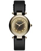 Marc By Marc Jacobs Women's Dotty Black Leather Strap Watch 26mm Mj1414