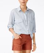 Sanctuary Roll-tab-sleeve Boyfriend Shirt