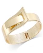 Bar Iii Gold-tone Belt Buckle Bangle Bracelet