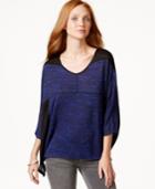 Dkny Jeans Marled Colorblocked Sweater