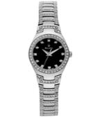 Bulova Watch, Women's Crystal Stainless Steel Bracelet 25mm 96l170