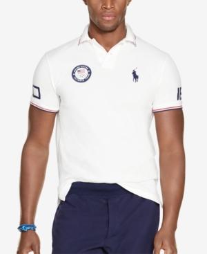Polo Ralph Lauren Team Usa Custom-fit Mesh Polo Shirt