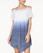 Bcx Juniors' Dip-dyed Off-the-shoulder Shift Dress