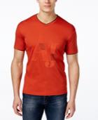 Armani Jeans Men's Logo Graphic V-neck T-shirt