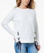 Tommy Hilfiger Lace-up Sweatshirt, Created For Macy's