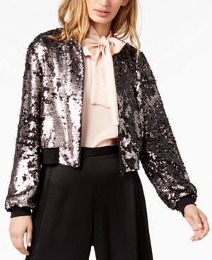 1.state Sequined Bomber Jacket