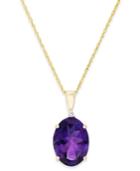 Amethyst (5 Ct. T.w.) And Diamond Accent Pendant Necklace In 14k Gold