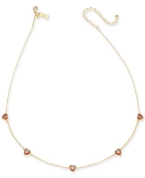 Kate Spade New York Crystal Heart Collar Necklace, 17 + 3 Extender