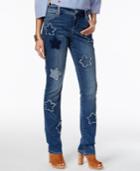 Inc International Concepts Star Patch Sunlight Wash Boyfriend Jeans, Only At Macy's