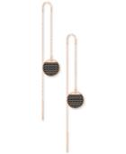 Swarovski Two-tone Pave Disc Threader Earrings