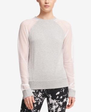 Dkny Sport Sheer-sleeve Sweatshirt