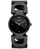 Dkny Women's City Link Black Stainless Steel Bangle Bracelet Watch 36mm, Created For Macy's