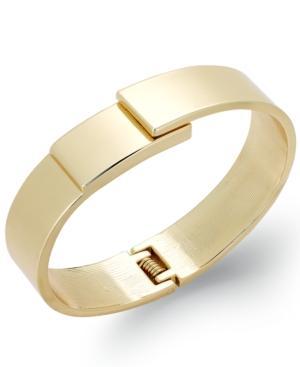 Bar Iii Gold-tone Skinny Hinge Bangle Bracelet