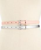 Style & Co. Saffiano 2 For 1 Skinny Belts, Only At Macy's