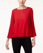 Alfani Embellished Bubble-hem Blouse, Created For Macy's