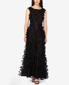 Tahari Asl Embroidered Column Gown