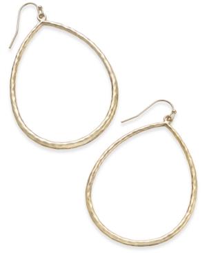 Thalia Sodi Gold-tone Hammered Gypsy Hoop Earrings, Only At Macy's