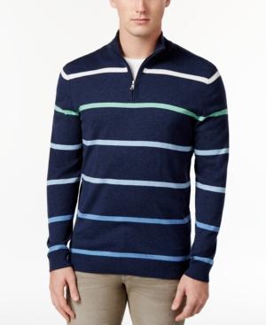 Club Room Men's Ombre-stripe Mock-collar Sweater, Only At Macy's