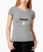Bow & Drape Juniors' Sequined Hangry T-shirt