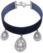 Guess Crystal Drop Velvet Choker