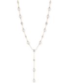 Judith Jack Gold-tone Imitation Pearl, Crystal And Marcasite Lariat Necklace