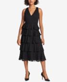 Tommy Hilfiger Tiered Textured Dress