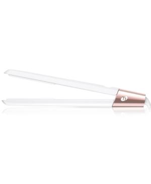 T3 Singlepass Luxe 1 Ionic Straightening & Styling Flat Iron (white/rose Gold)