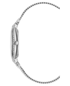 Bcbg Maxazria Ladies Silver Tone Mesh Bracelet Watch With Silver Dial, 35mm
