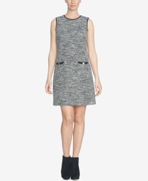 Cece Sleeveless Tweed Shift Dress