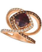 Le Vian Pomegrate Garnet (2-3/4 Ct. T.w.) & Diamond (1 Ct. T.w.) Ring In 14k Rose Gold
