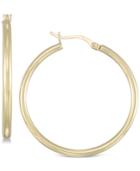 Simone I. Smith Polished Hoop Earrings In 18k Gold Over Sterling Silver