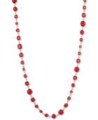 Anne Klein Gold-tone Red Stone Strand Necklace