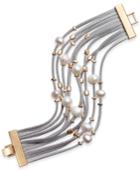 Inc International Concepts Gold-tone Layered Mixed-media Bracelet, Only At Macy's