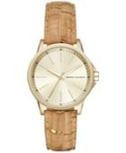 Ax Armani Exchange Women's Beige Cork Strap Watch 36mm Ax4350